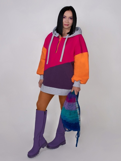 BLUZA KOLOROWA Z KAPTUREM B BLUZA KOLOROWA Z KAPTUREM B