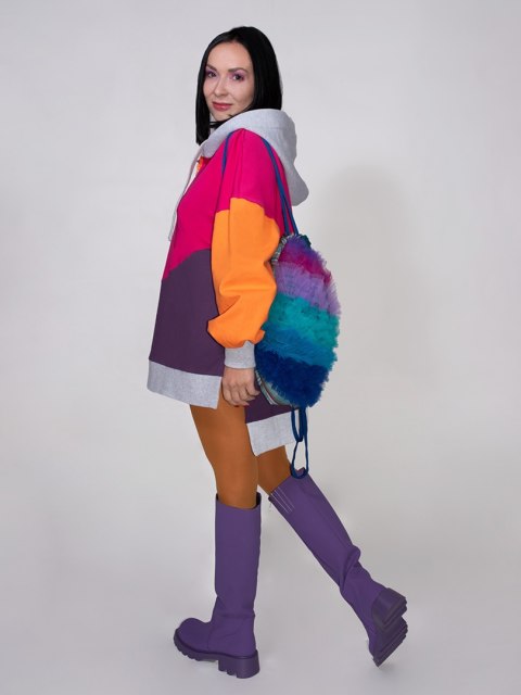 BLUZA KOLOROWA Z KAPTUREM B BLUZA KOLOROWA Z KAPTUREM B