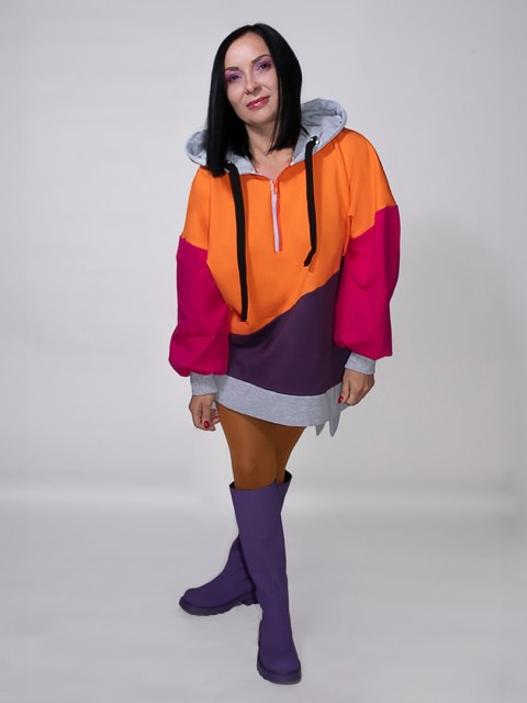 BLUZA KOLOROWA Z KAPTUREM C BLUZA KOLOROWA Z KAPTUREM C