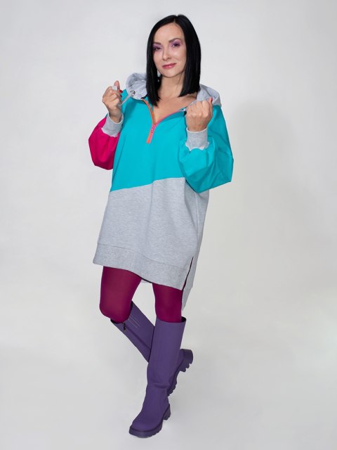 BLUZA KOLOROWA Z KAPTUREM E BLUZA KOLOROWA Z KAPTUREM E