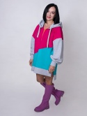 BLUZA KOLOROWA Z KAPTUREM F