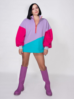 BLUZA KOLOROWA ZE STÓJKĄ E