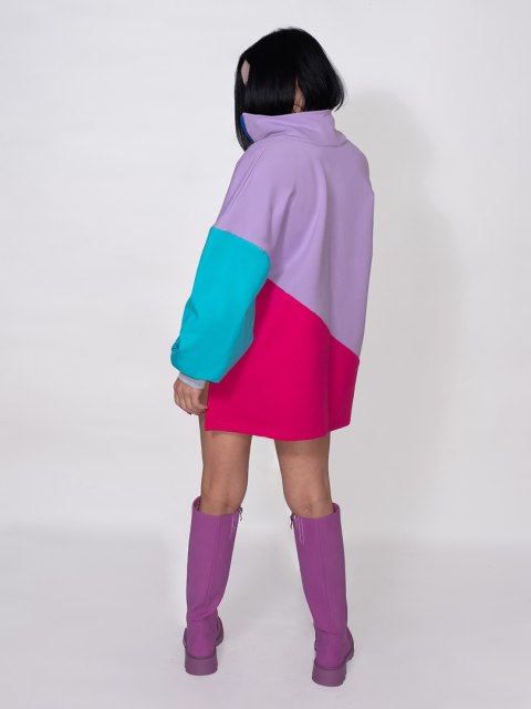 BLUZA KOLOROWA ZE STÓJKĄ B BLUZA KOLOROWA ZE STÓJKĄ B