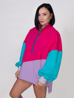 BLUZA KOLOROWA ZE STÓJKĄ A