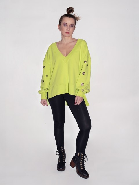 BLUZA Z OCZKAMI LIMONKA BLUZA Z OCZKAMI LIMONKA