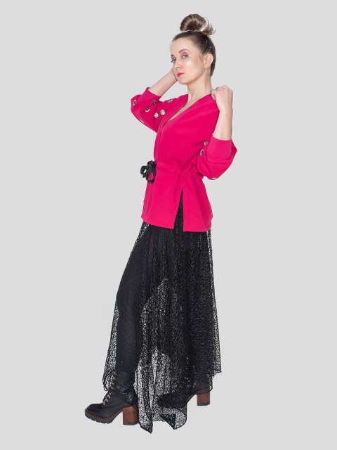 BLUZA Z TUNELEM PINK BLUZA Z TUNELEM PINK