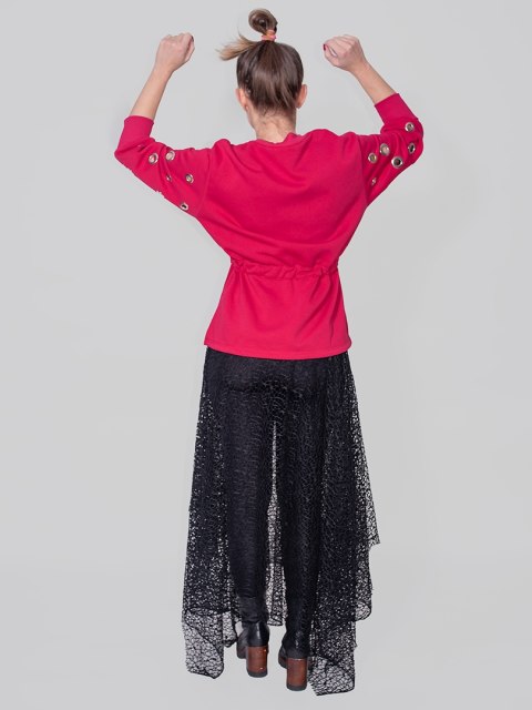 BLUZA Z TUNELEM PINK BLUZA Z TUNELEM PINK