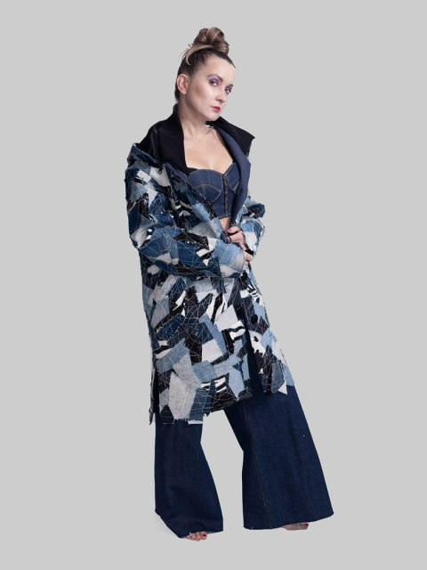 PŁASZCZ JEANS PŁASZCZ JEANS