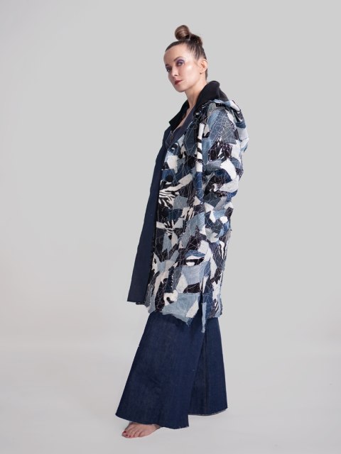 PŁASZCZ JEANS PŁASZCZ JEANS